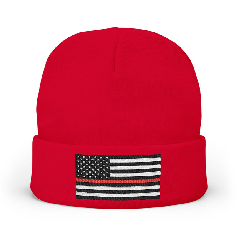 Red Lives Matter Embroidered Beanie
