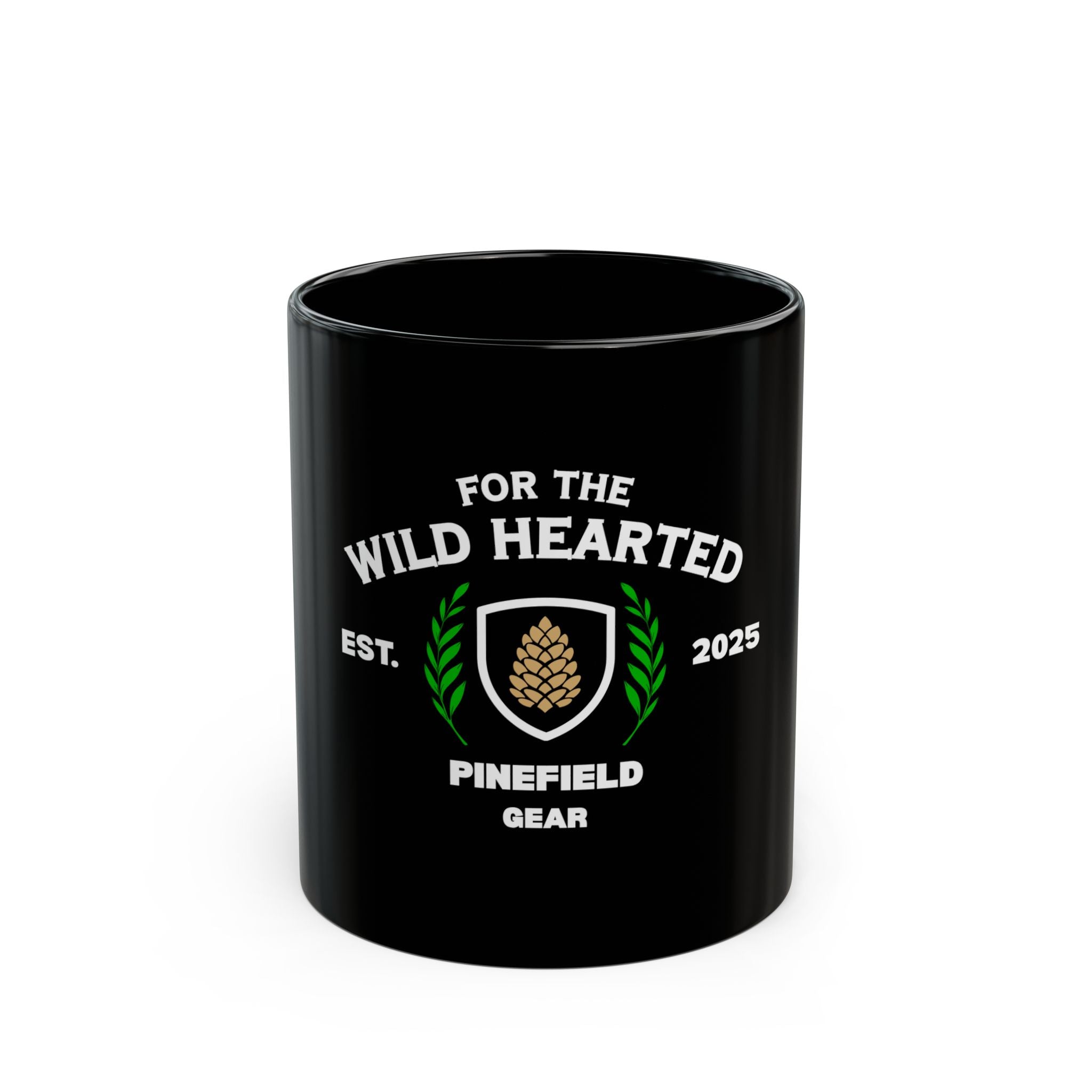 PineField Wild Hearted Black Mug